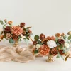 Large Floral Centerpiece Set in Sunset Terracotta