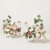 Large Floral Centerpiece Set in Dusty Rose & Cream
