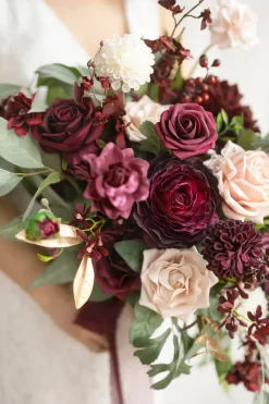 Large Free-Form Bridal Bouquet in Romantic Marsala