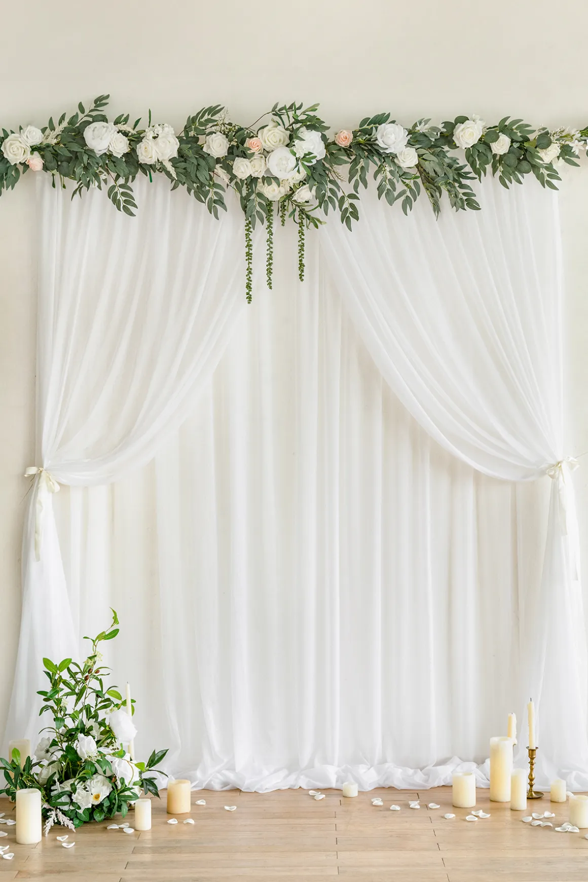 2-Layer Wedding Backdrop Curtains 59" x 10ft (Set of 2)