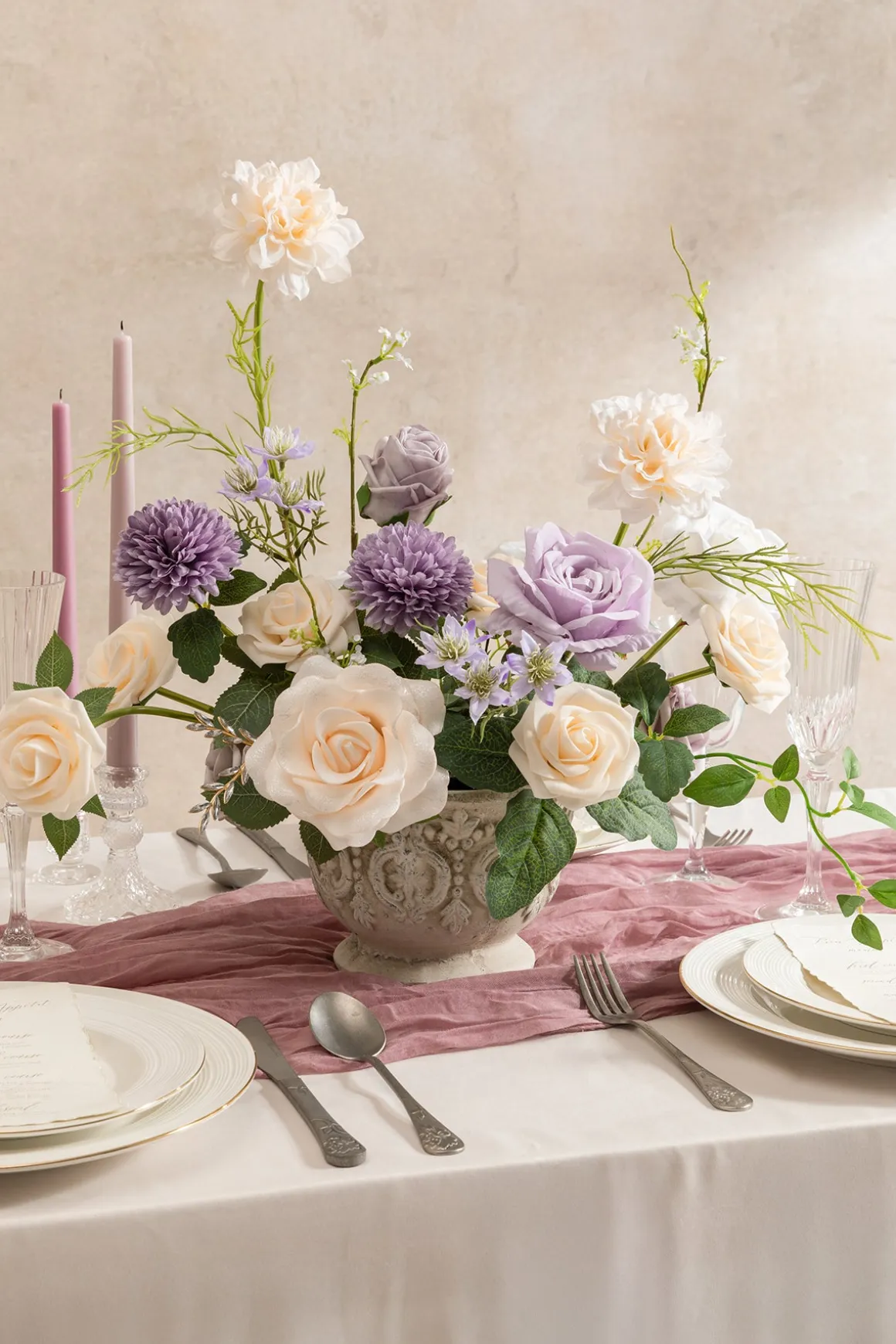 Lilac Purple Designer Flower Boxes