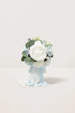 Maid of Honor & Bridesmaid Bouquets in Romantic Dusty Blue | Clearance