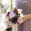 Maid of Honor & Bridesmaid Bouquets in Lilac & Gold