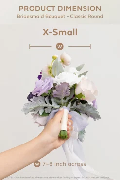 Maid of Honor & Bridesmaid Bouquets in Lilac & Gold