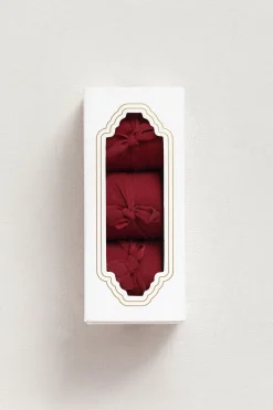 Matte Satin Ribbons 1.5" w x 20' h - Carmine (Set of 3) | Clearance