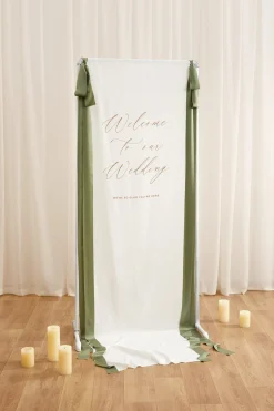 Matte Satin Ribbons 2.4" W × 6.5 Yards (Set of 2) in Olive Green | Clearance