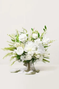 Medium Free-Form Bridal Bouquet in Olive & White | Clearance