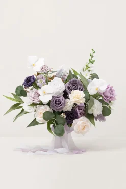 Medium Free-Form Bridal Bouquet in Lilac & White | Clearance