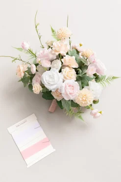 Medium Free-Form Bridal Bouquet in Cream & Blush
