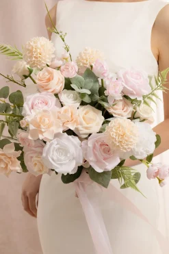 Medium Free-Form Bridal Bouquet in Cream & Blush