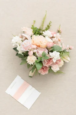 Medium Free-Form Bridal Bouquet in Blush & Cream