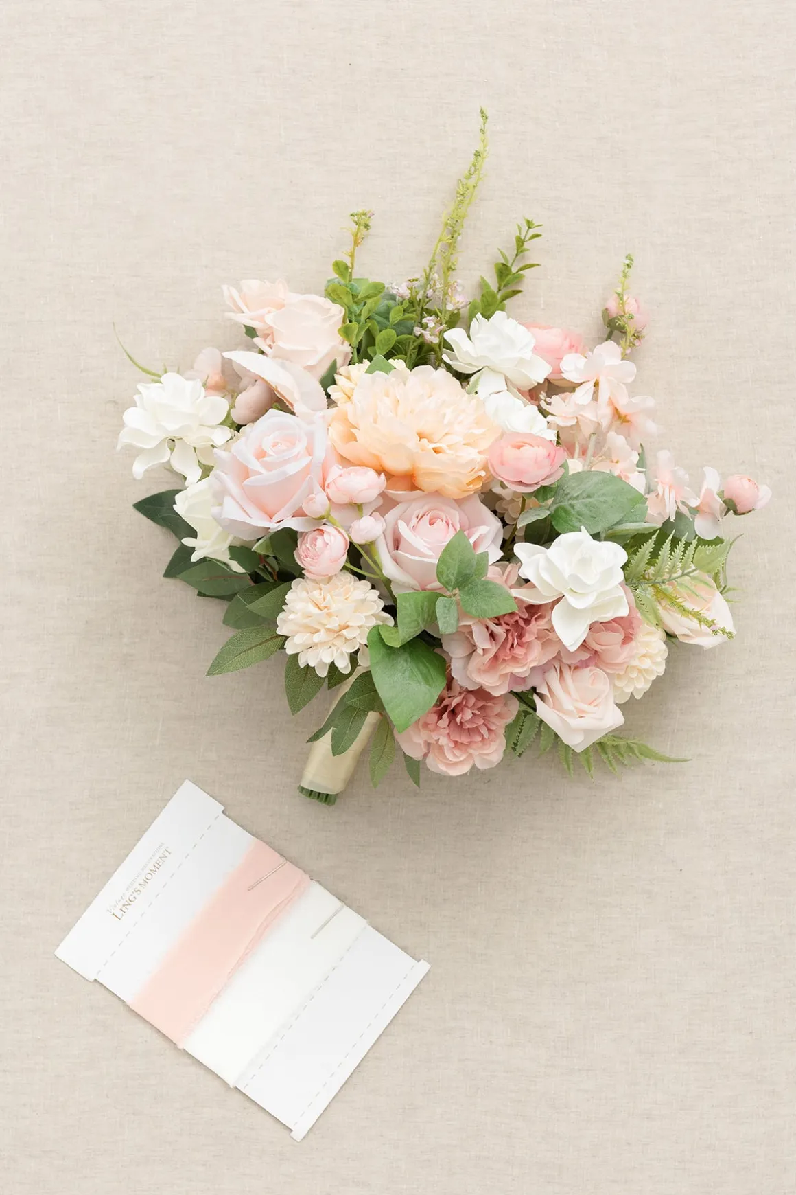Medium Free-Form Bridal Bouquet in Blush & Cream