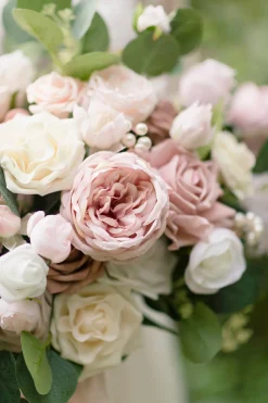 Medium Free-Form Bridal Bouquet in Dusty Rose & Cream | Clearance