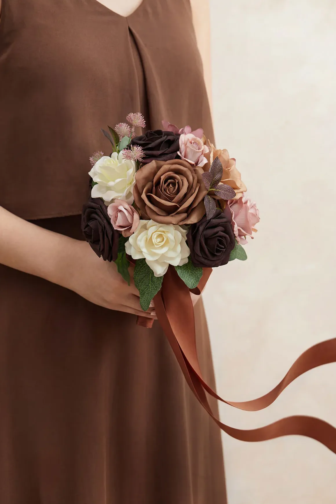Mini Bouquet Combo Flower Box - Earth Brown & Black Baccara
