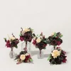 Mini Premade Flower Centerpiece Set in Black Baccara | Clearance