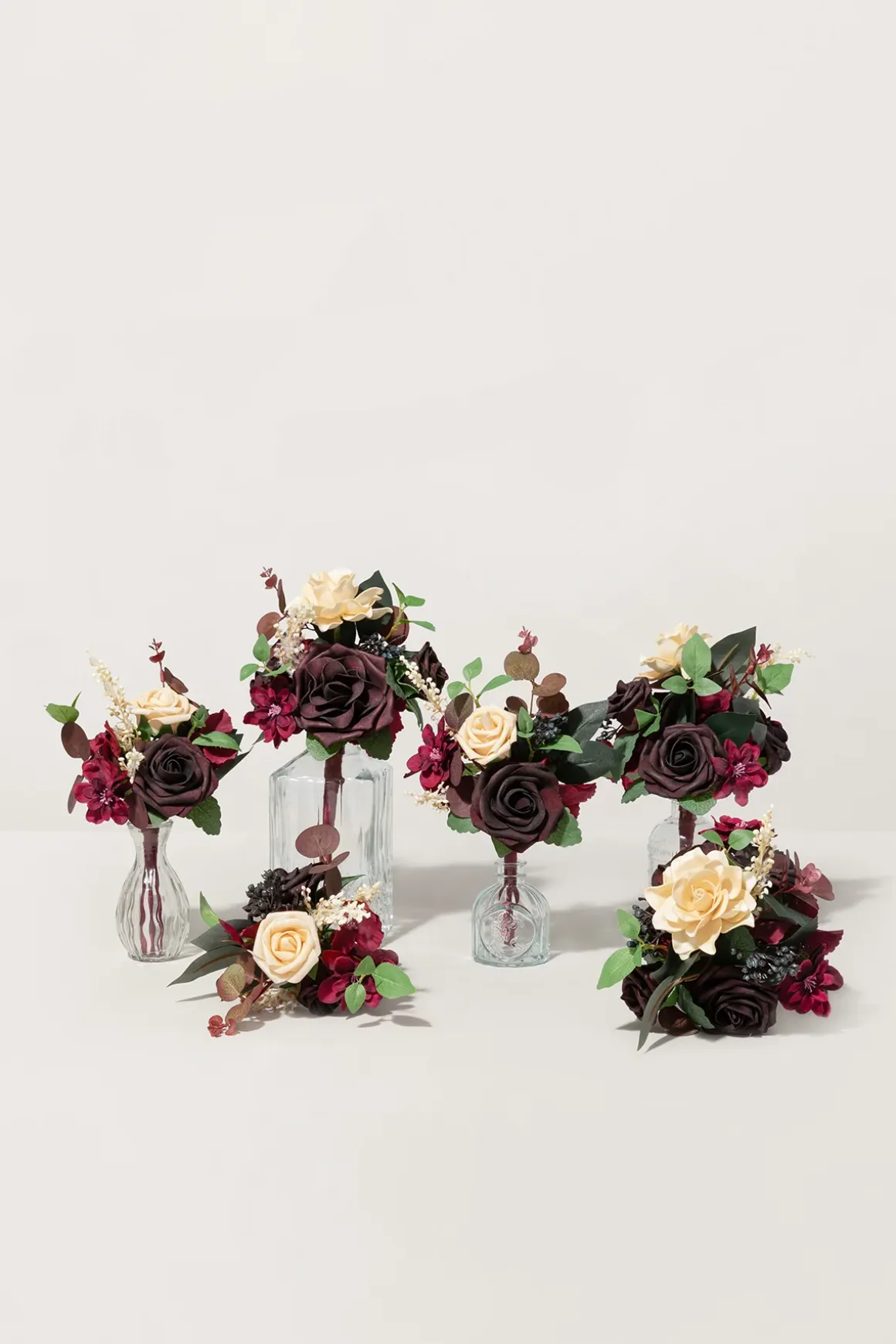 Mini Premade Flower Centerpiece Set in Black Baccara | Clearance