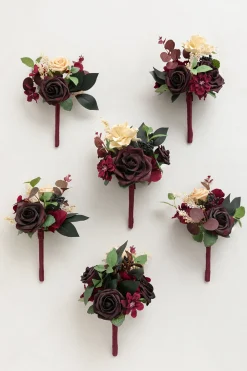 Mini Premade Flower Centerpiece Set in Black Baccara | Clearance