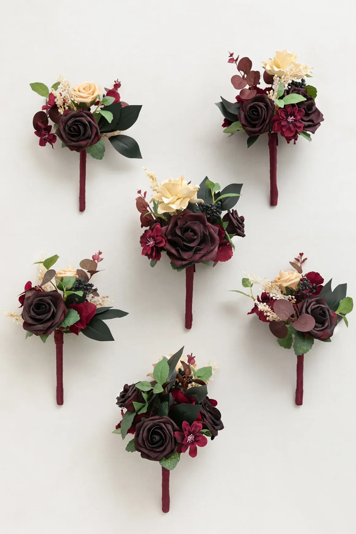 Mini Premade Flower Centerpiece Set in Black Baccara | Clearance