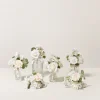 Mini Ready-to-Use Flower Centerpiece Set in White & Sage | Clearance