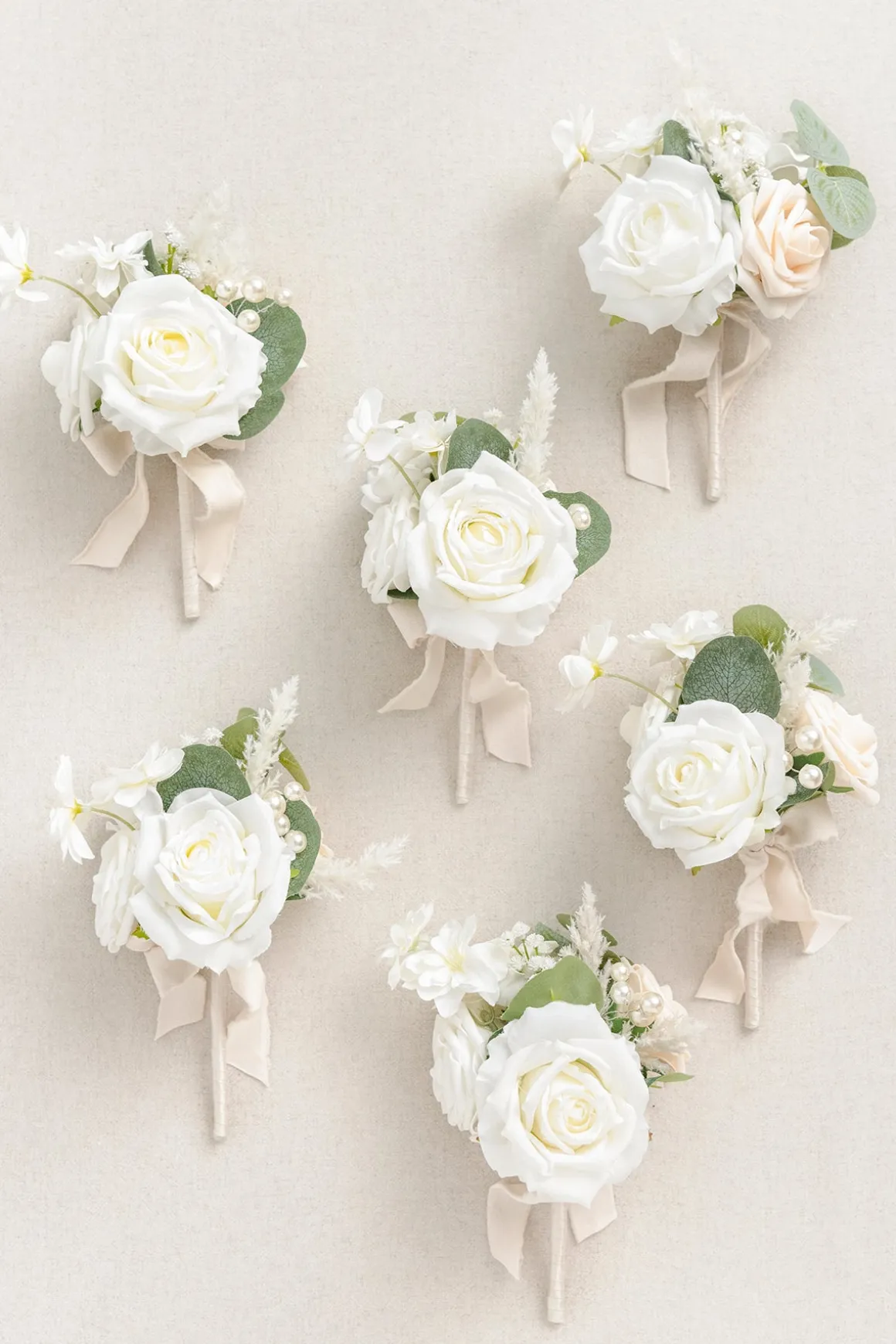 Mini Ready-to-Use Flower Centerpiece Set in White & Sage | Clearance