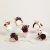 Mini Ready-to-Use Flower Centerpiece Set in Romantic Marsala | Clearance