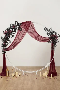 Modular Garlands Arch Decor in Black & Burgundy | Clearance