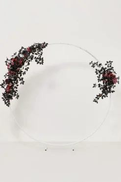 Modular Garlands Arch Decor in Black & Burgundy | Clearance