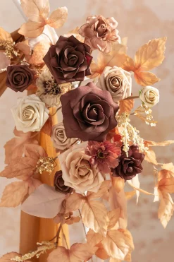 Modular Garlands Arch Decor in Walnut Brown & Sand Beige | Clearance