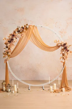 Modular Garlands Arch Decor in Walnut Brown & Sand Beige | Clearance