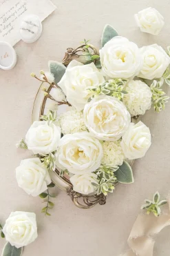 Natural White & Ivory Designer Flower Boxes
