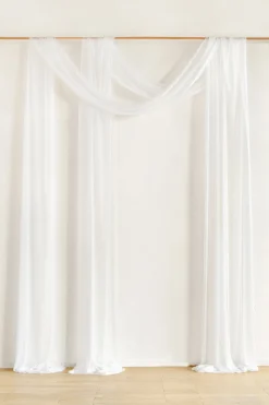 2 Panels Sheer Wedding Arch Draping 30