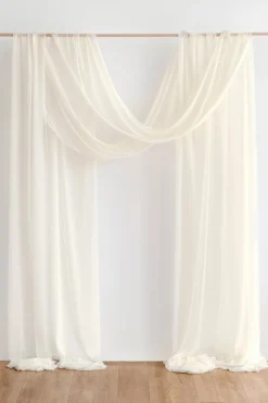 2 Panels Sheer Wedding Arch Draping 30