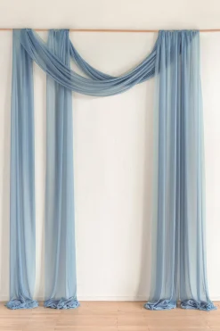 2 Panels Sheer Wedding Arch Draping 30