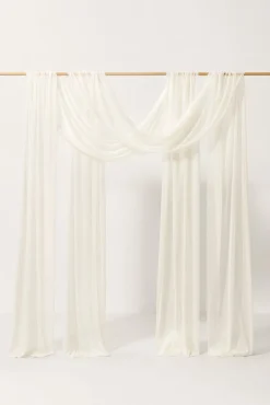 2 Panels Sheer Wedding Arch Draping 30
