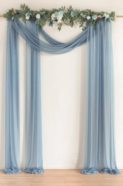 2 Panels Sheer Wedding Arch Draping 30