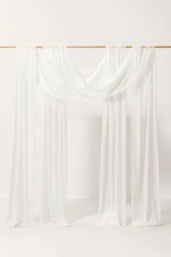 2 Panels Sheer Wedding Arch Draping 30