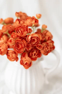 Ranunculus Flowers with Stem - Citrus Orange (18pcs)