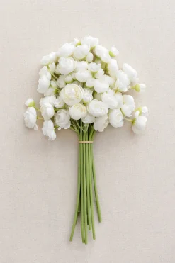Ranunculus Flowers with Stem - Ivory (18pcs)