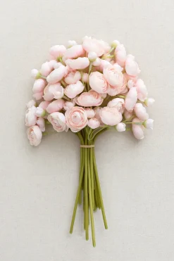 Ranunculus Flowers with Stem - Shabby Pink (18pcs)