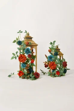 Reception Decor Package in Dark Teal & Burnt Orange