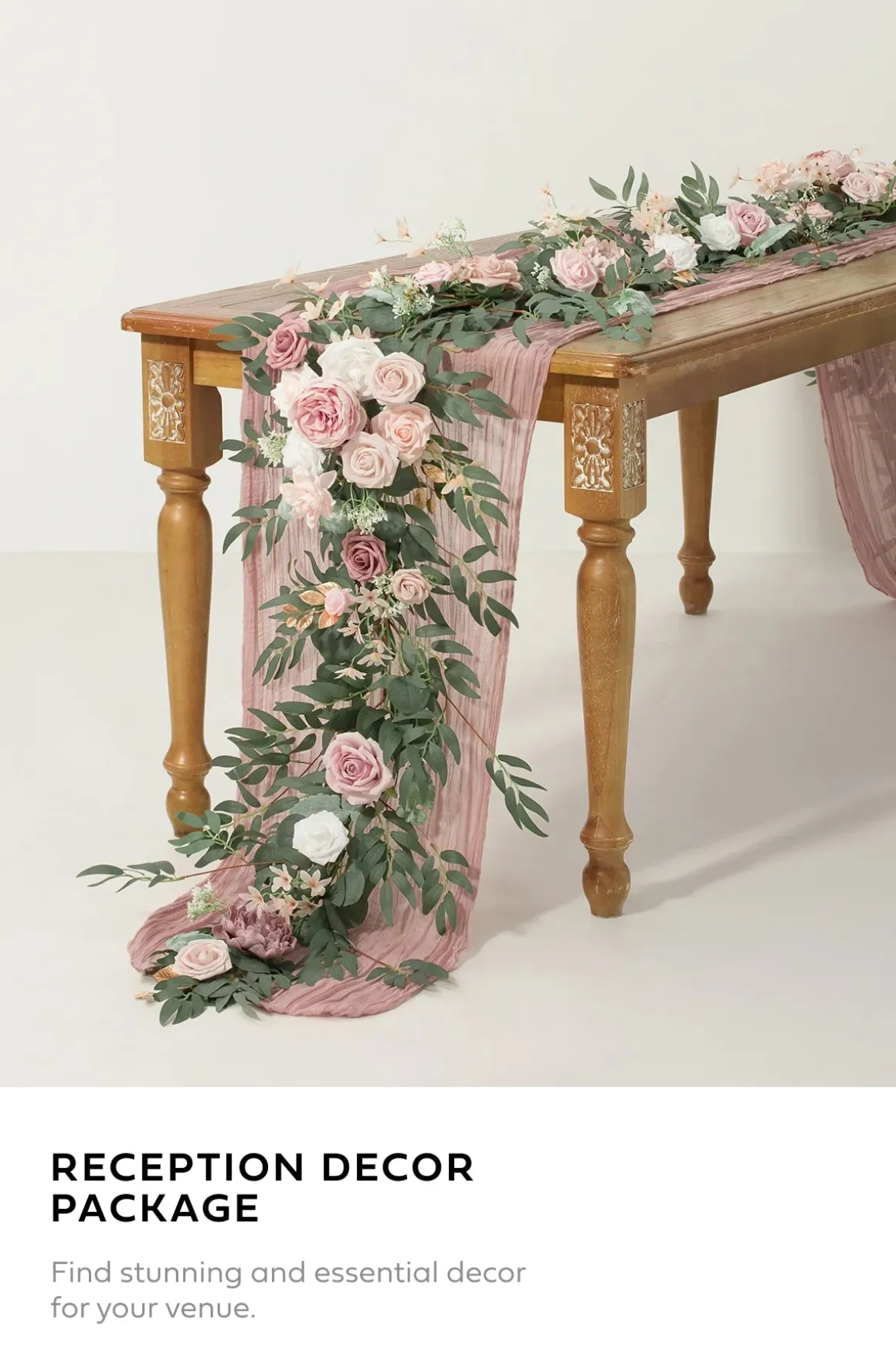 Reception Decor Package in Dusty Rose & Cream