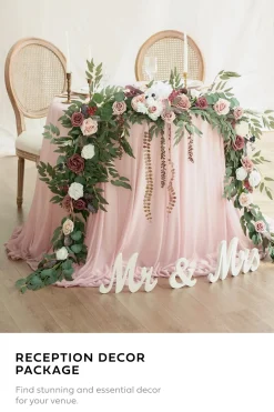Reception Decor Package in Dusty Rose & Mauve