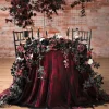 Reception Decor Package in Moody Burgundy & Black