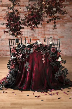 Reception Decor Package in Moody Burgundy & Black