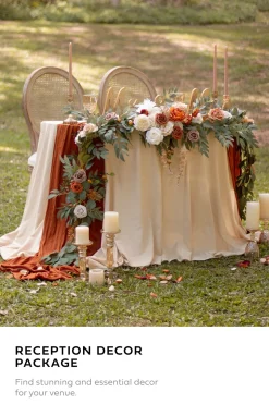 Reception Decor Package in Sunset Terracotta