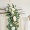 Romantic Sheer Table Runner 29" w x 14ft - Ivory (1-pack)