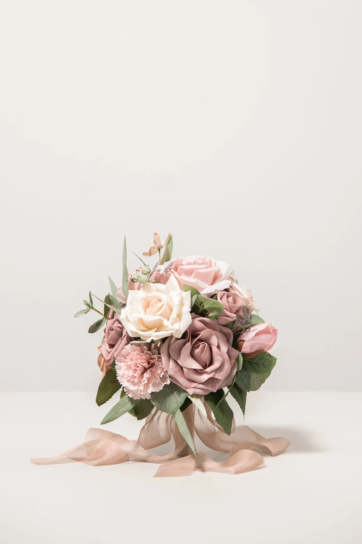 Round Bridesmaid Bouquets in Dusty Rose & Cream | Clearance