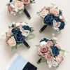 Round Bridesmaid Bouquets in 7" Round (Set of 4)
