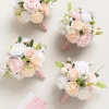 Round Bridesmaid Bouquets in Blush & Cream (Set of 4) | Clearance