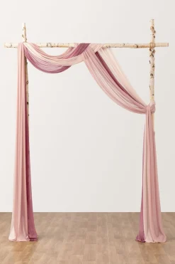 Sheer Wedding Arch Draping 30"w x 6.5 Yards - Cinnamon Rose